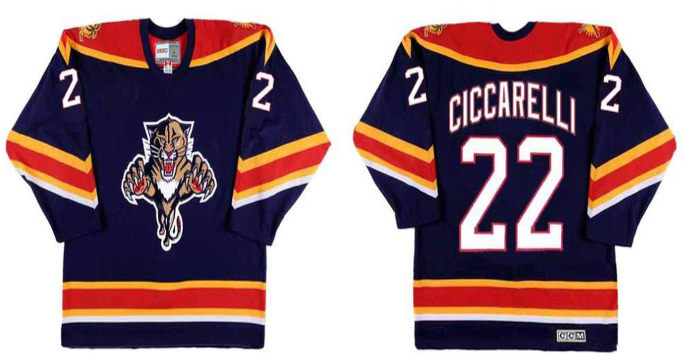 2019 Men Florida Panthers #22 Ciccarelli blue CCM NHL jerseys->florida panthers->NHL Jersey